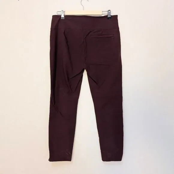 Athleta Wander Slim Ankle Pants Burgundy Size 14 - Picture 6 of 6